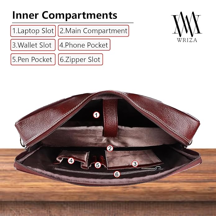 WRIZA Genuine Leather Men's Messenger Bag