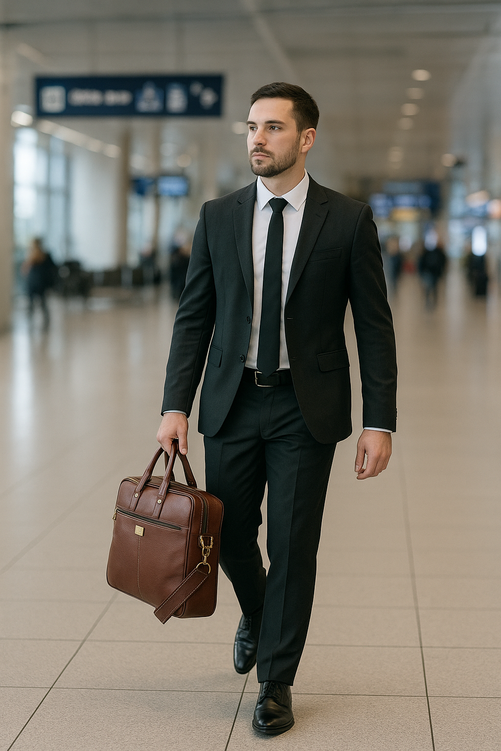 WRIZA Fashions Leather Men and Women Brown Bag