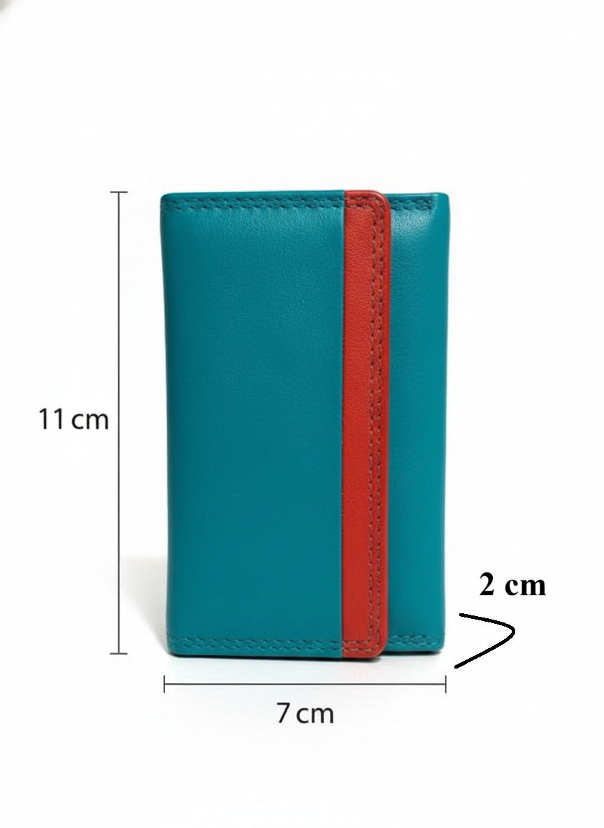 WRIZA RFID Safe Women’s Purse Genuine Leather Hand Clutch with 16 Card Slots & 3 Spacious Compartments Lightweight Wallet for Everyday Use