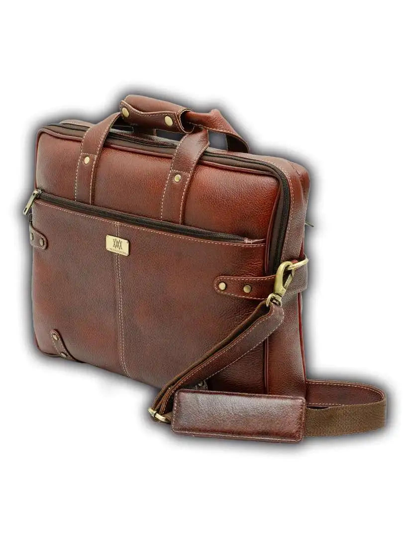 WRIZA Fashions Leather Men and Women Brown Bag