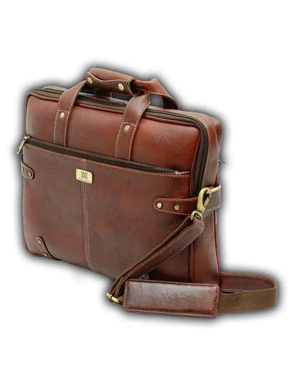 WRIZA Fashions Leather Men and Women Brown Bag