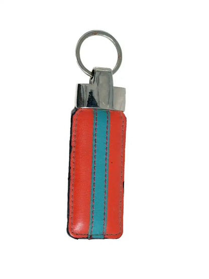 WRIZA Genuine Leather Keychain Luxury Key Fob with sturdy metal ring. Handcrafted, Good material ensures long-lasting style. Ideal gift