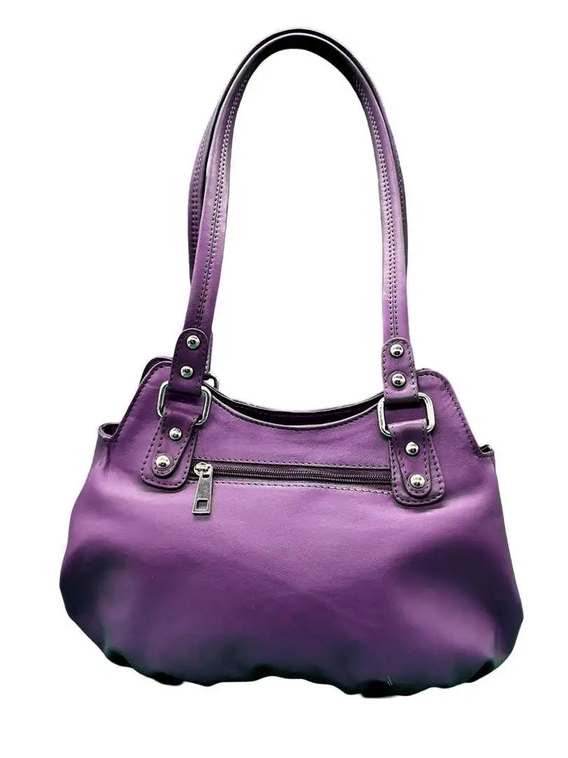 WRIZA Women’s Genuine Leather Handbag Elegant Shoulder Bag with 3 Spacious Compartments & Linen Lining  Stylish & Durable Purse for Daily, Office & Party Use