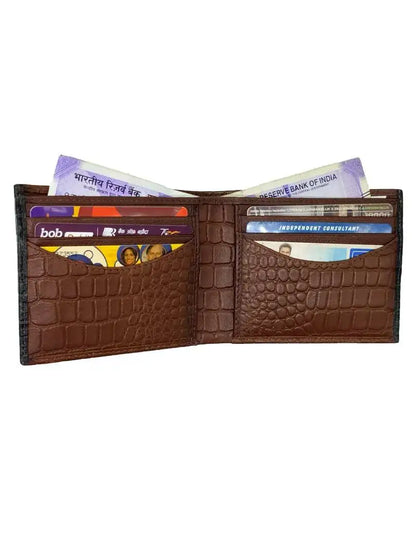 WRIZA Fashions Men's Tan Brown Cow Genuine Leather Wallet