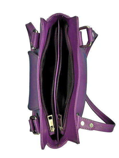 WRIZA Women’s Genuine Leather Handbag Elegant Shoulder Bag with 3 Spacious Compartments & Linen Lining  Stylish & Durable Purse for Daily, Office & Party Use