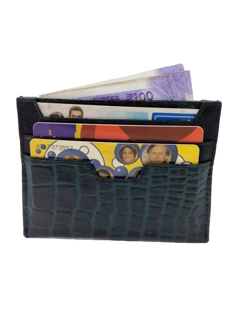 WRIZA Genuine Leather Card Holder for Men & Women