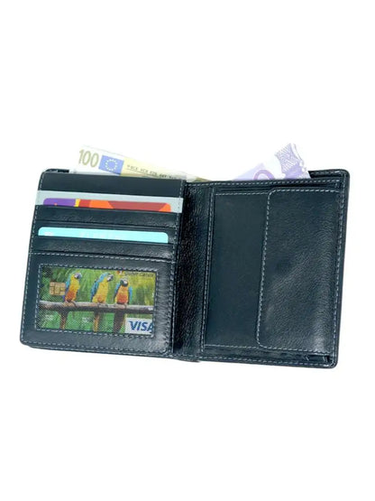 WRIZA Premium Men’s Genuine Leather Slim Bifold Wallet