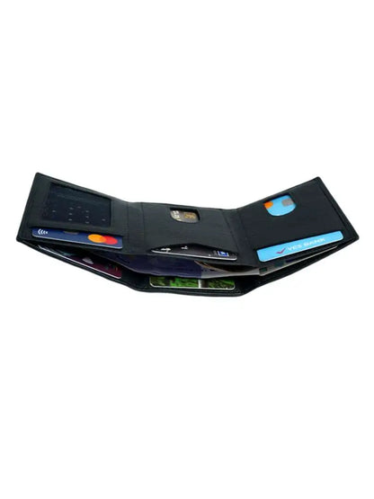 WRIZA RFID Safe Men’s Genuine Leather Slim Wallet