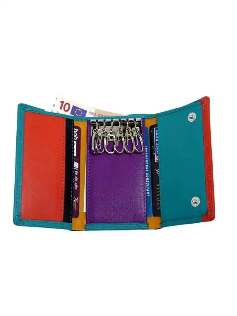 WRIZA Women's RFID Safe Key Case | Genuine Leather Key Holder