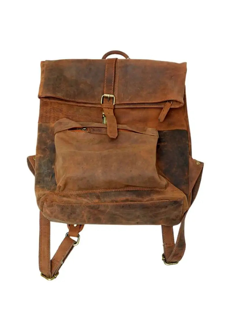 WRIZA Genuine Leather Travel Backpack