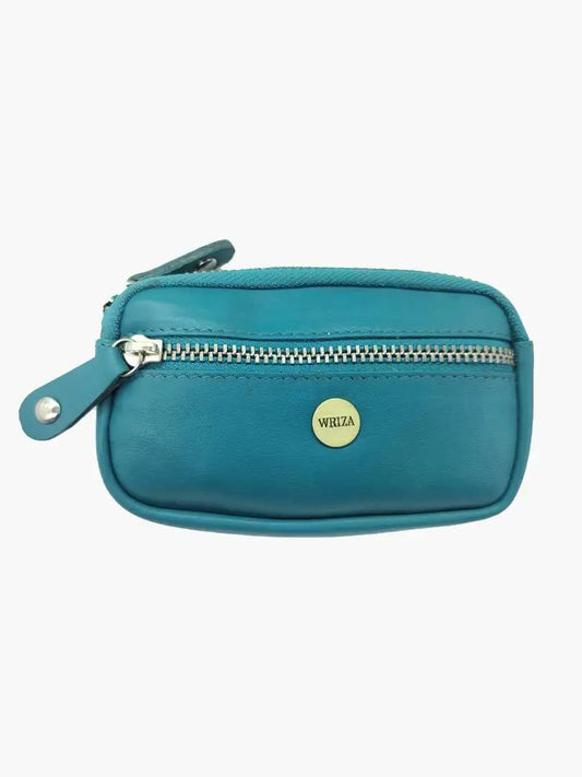 WRIZA Genuine Leather Key Pouch for Women | 2-Compartment Key Holder Case | Compact & Elegant Key Organizer for Purse or Bag - Colour as per avability