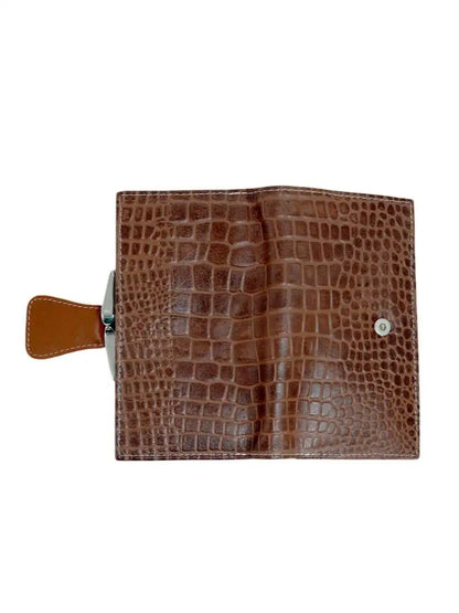 Women’s Premium Croco-Printed Multi-Compartment Purse