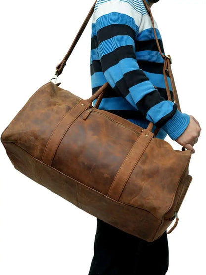 WRIZA Genuine Leather Travel Bags