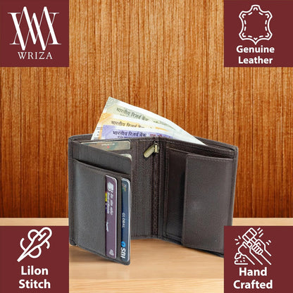 WRIZA Men's Travel Trendy | Formal Genuine Leather Wallet with RFID Blocking