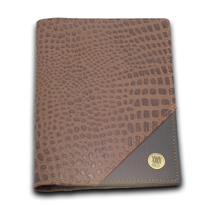 Unisex Tan Genuine Leather Passport Holder RFID Protected