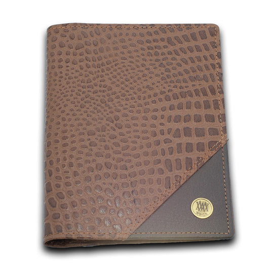 Unisex Tan Genuine Leather Passport Holder RFID Protected
