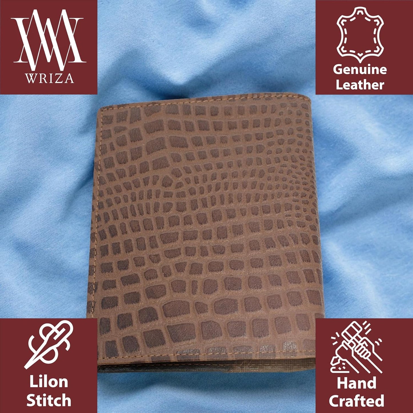 Unisex Tan Genuine Leather Passport Holder RFID Protected