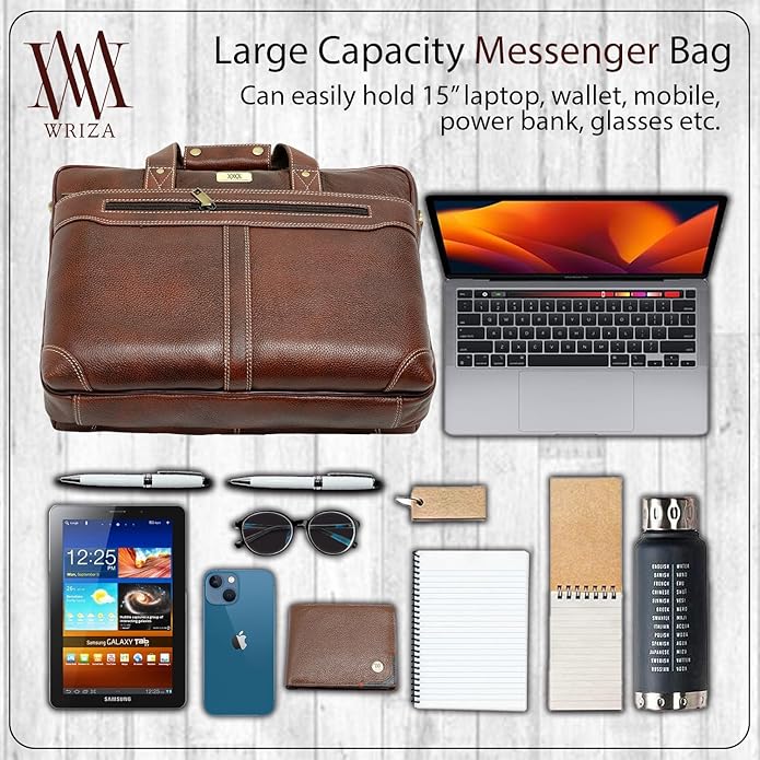 WRIZA Genuine Leather Men's Messenger Bag