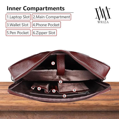 WRIZA Genuine Leather Men's Messenger Bag