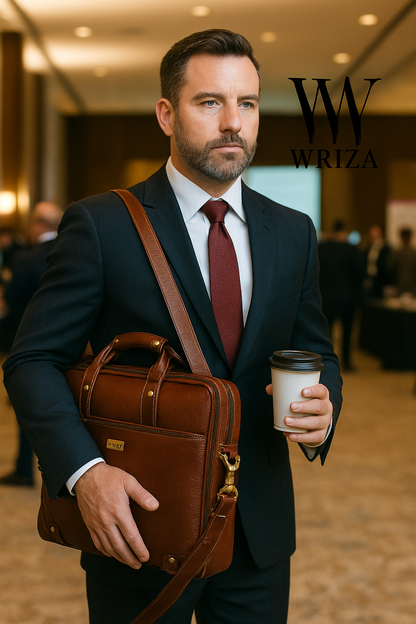 WRIZA Fashions Leather Men and Women Brown Bag