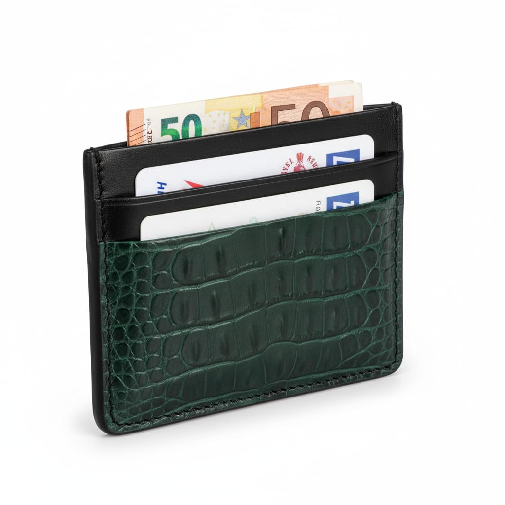 WRIZA Genuine Leather Card Holder for Men & Women