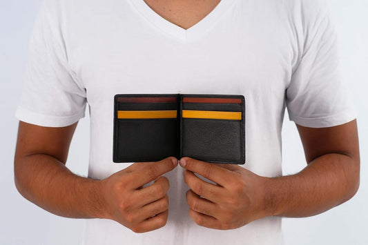 WRIZA RFID Protected Men’s  Genuine Leather Slim Wallet