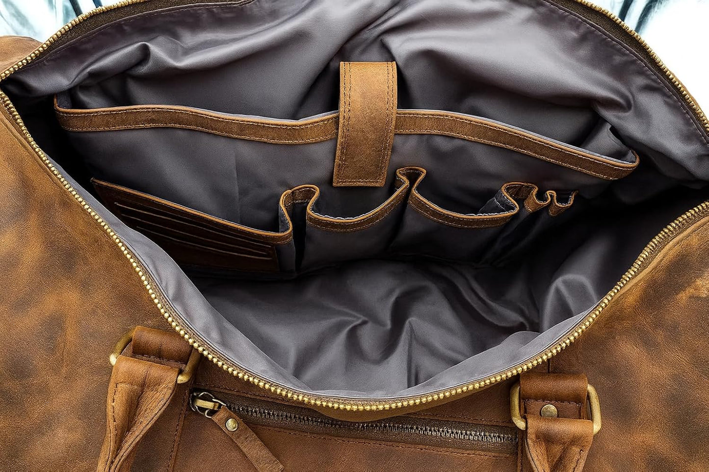 WRIZA Genuine Leather Travel Bags