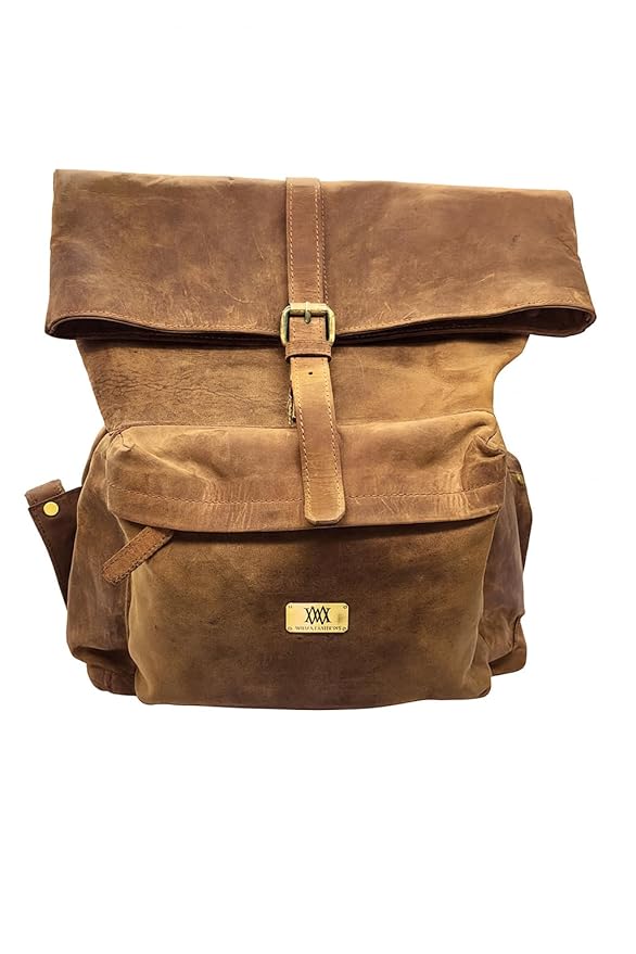 WRIZA Genuine Leather Travel Backpack