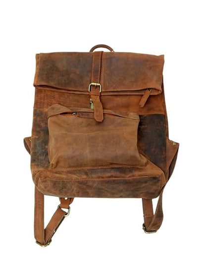 WRIZA Genuine Leather Travel Backpack
