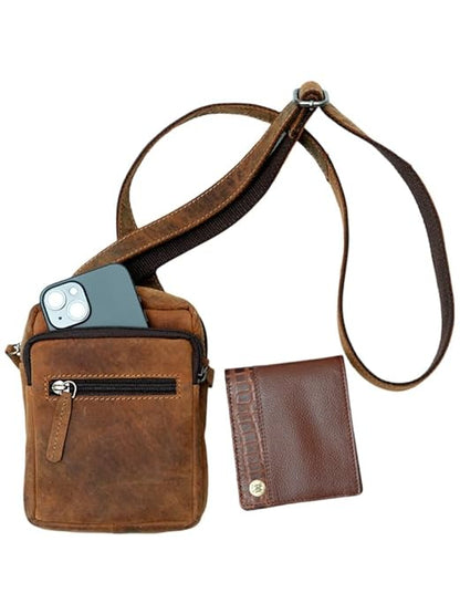 WRIZA Genuine Leather Sling Bag