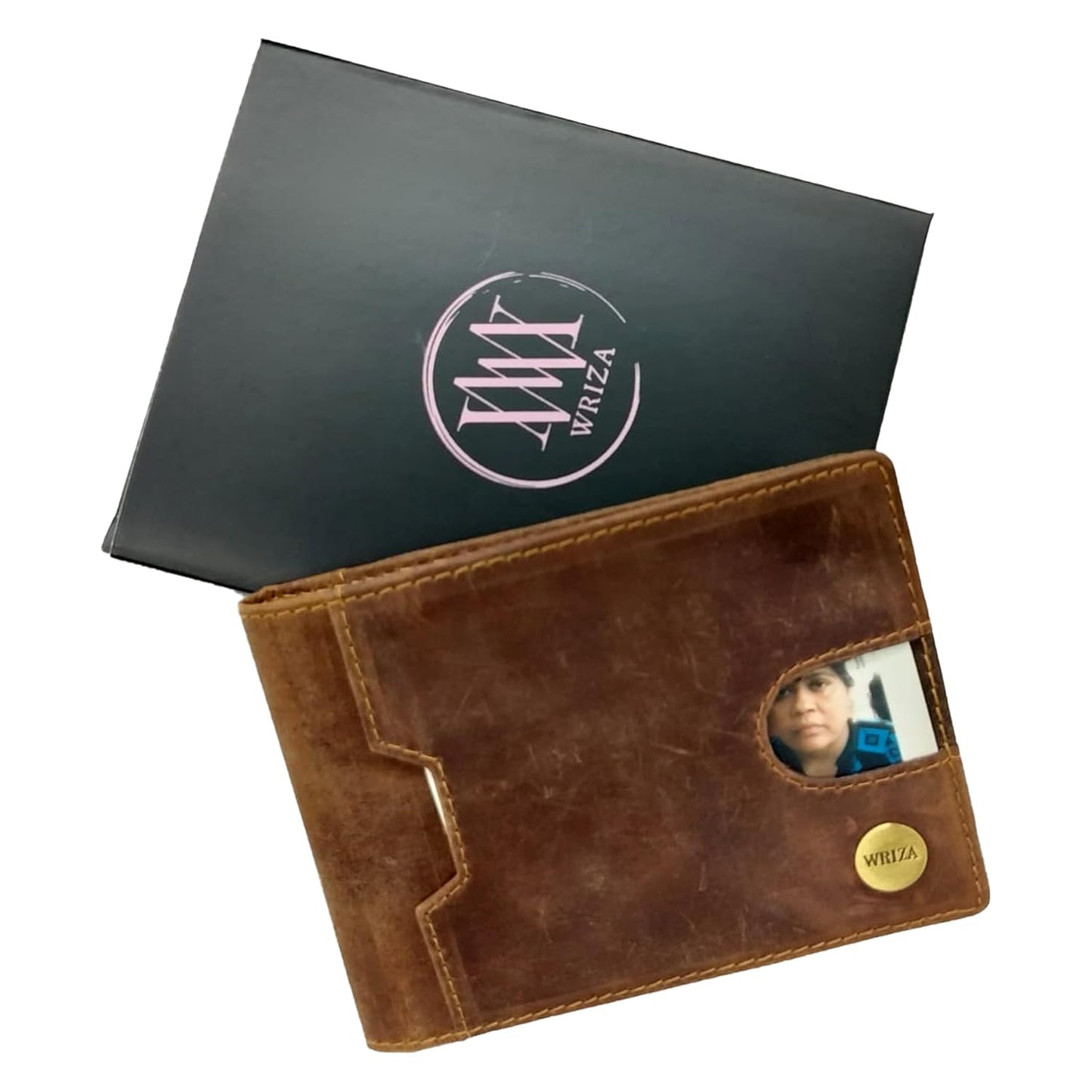 WRIZA RFID Safe Slim Wallets for Men | Genuine Leather Bifold Wallets with 9 Slots | Minimalist & Stylish Wallet for Everyday Carry