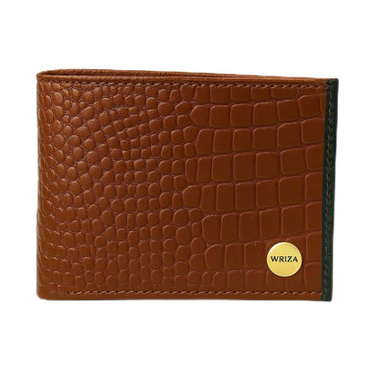 WRIZA Fashions Men's Tan Brown Cow Genuine Leather Wallet