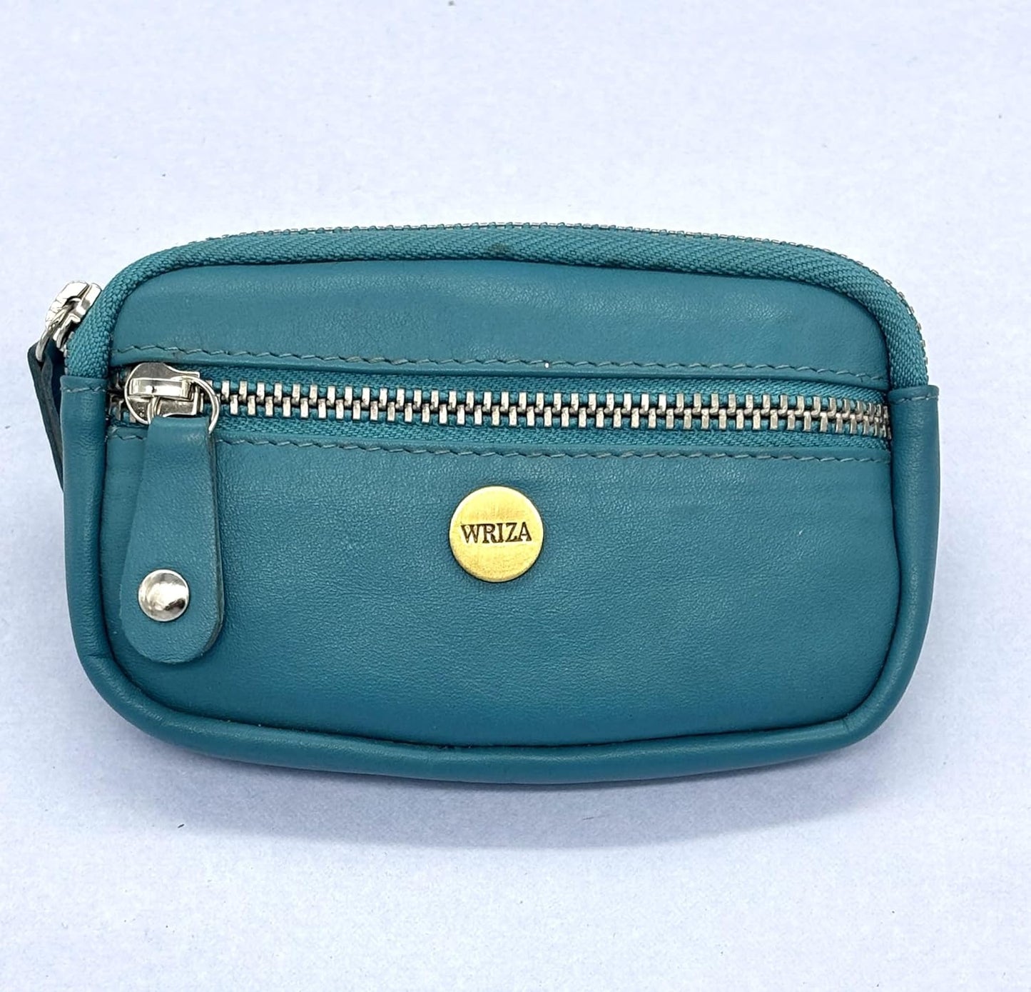 WRIZA Genuine Leather Key Pouch for Women | 2-Compartment Key Holder Case | Compact & Elegant Key Organizer for Purse or Bag - Colour as per avability