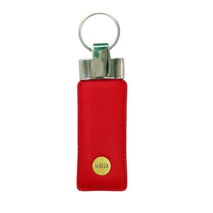 WRIZA Genuine Leather Keychain Luxury Key Fob with sturdy metal ring. Handcrafted, Good material ensures long-lasting style. Ideal gift