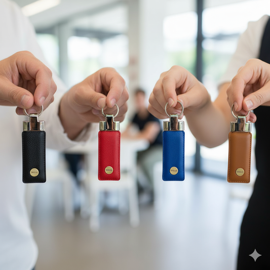 WRIZA Genuine Leather Keychain Luxury Key