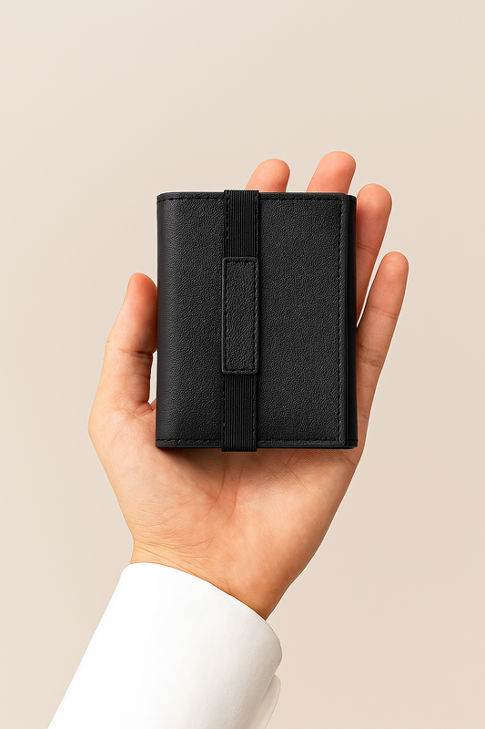 WRIZA RFID Safe Men’s Genuine Leather Slim Wallet