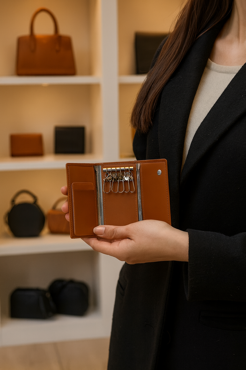 WRIZA Women's RFID Safe Key Case