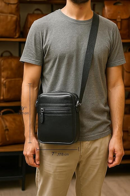 WRIZA Premium Full Grain Leather Shoulder Crossbody Bag