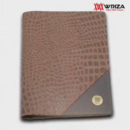 Unisex Tan Genuine Leather Passport Holder RFID Protected