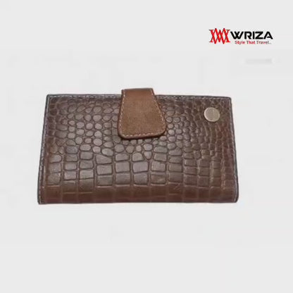 Women’s Premium Croco-Printed Multi-Compartment Purse