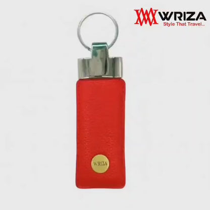 WRIZA Genuine Leather Keychain Luxury Key Fob with sturdy metal ring. Handcrafted, Good material ensures long-lasting style. Ideal gift