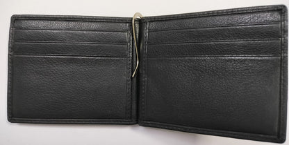 WRIZA RFID Protected Men’s  Genuine Leather Slim Wallet Money Clip Wallet